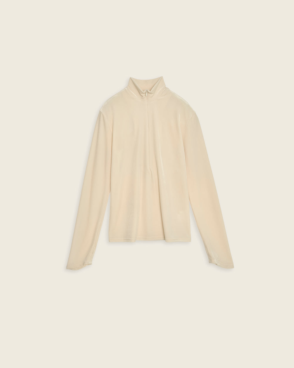 velour jersey zip tops