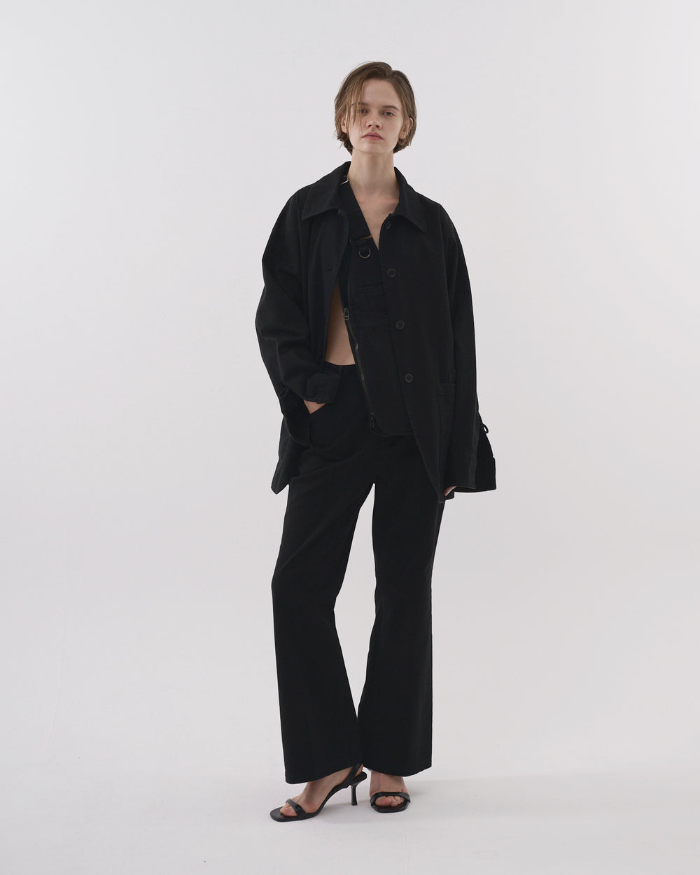 [2025FW preorder] cotton flared work pants