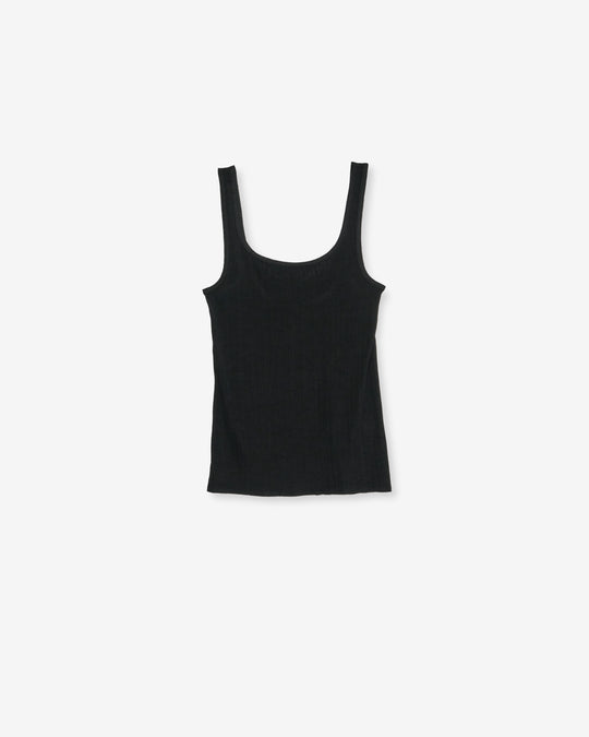 glossy rib tank top