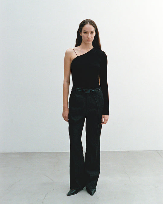 glossy rib top
