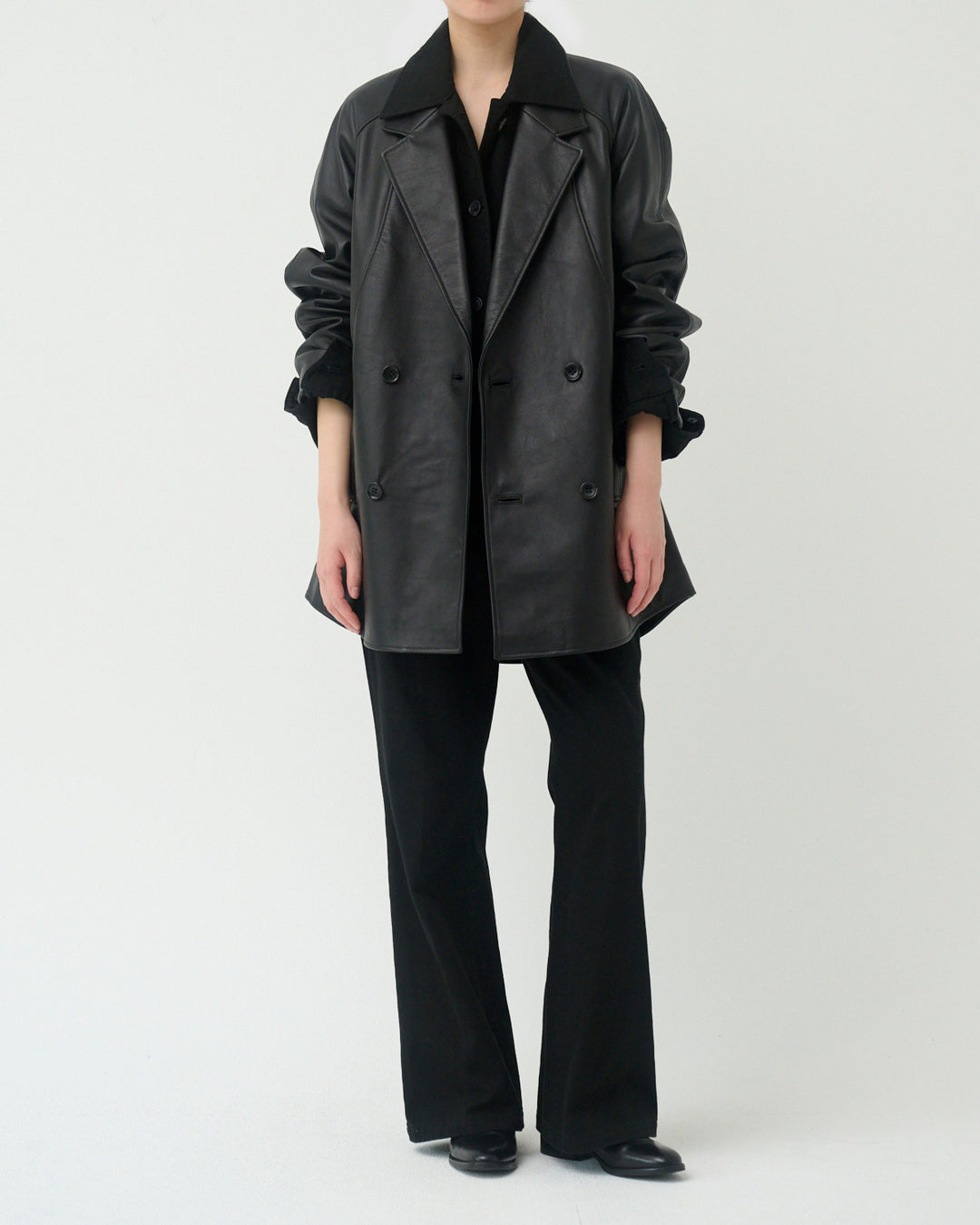 cotton flared work pants