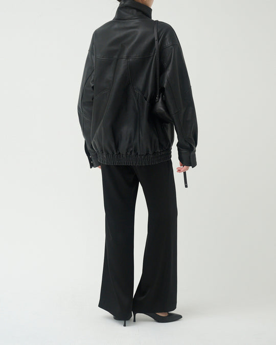 【10/21 19:00-】leather bomber jacket